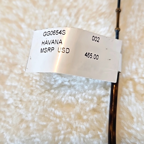 GUCCI Brown Tortoise Havana Green Gradient Lens Square Sunglasses Bamboo GG NWT - Picture 12 of 14